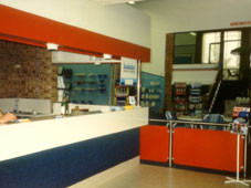 Our original front counter in 1988